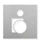 Piktogram WC Invalidi - typ 11 - eloxovaný dural - broušený nerez