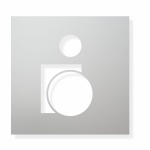Piktogram WC Invalidi - typ 11 - eloxovaný dural - stříbrný mat - 150 x 150 mm