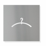 Piktogram šatna - typ 11 - eloxovaný dural - stříbrný lesk