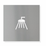 Piktogram sprcha - typ 11.1 - eloxovaný dural - stříbrný lesk