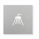 Piktogram sprcha - typ 11.1 - elox dural - br. nerez 120 x 120 mm