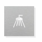 Piktogram sprcha - typ 11.1 - elox dural - br. nerez 100 x 100 mm