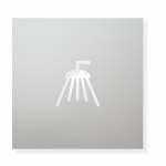 Piktogram sprcha - typ 11.1 - elox dural stř. mat 150 x 150 mm