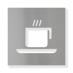 Piktogram kuchyňka- typ 11 - eloxovaný dural - stříbrný lesk