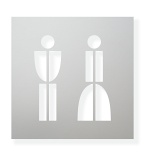 Pikto22 - WC Muž+Žena - elox. dural - stříbrný mat - 150 x 150 mm