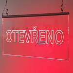 Světelné plexi OTEVŘENO
