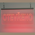 Světelné Plexi OTEVŘENO 475x220